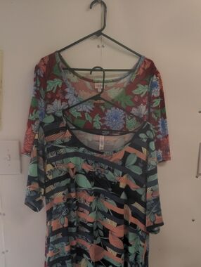 LuLaRoe Floral Lot Of 2 Size 3XL